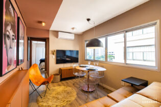 Apartamento moderno com 36,50m2, totalmente mobiliado com 1 vaga de garagem na Santa Cecilia.