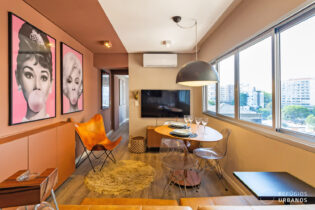 Apartamento moderno com 36,50m2, totalmente mobiliado com 1 vaga de garagem na Santa Cecilia.