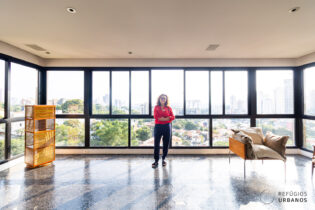 Apartamento na Vila Madalena com 120,74m2, 2 quartos luz natural, muita amplitude uma arquitetura autoral marcante.