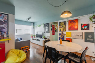 Apartamento na Pompéia reformado: 75m², 2 quartos (1 suíte), sala ampla integrada com a cozinha, com 1 vaga.